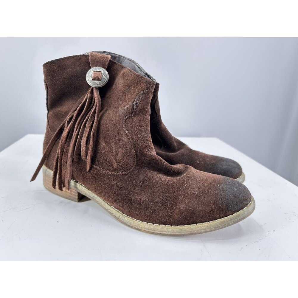 Denim & Supply By Ralph Lauren Brown Suede Fringe Western Boots Size 9-B USA